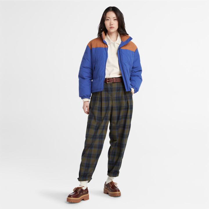 Plaid Trousers for Women in Green