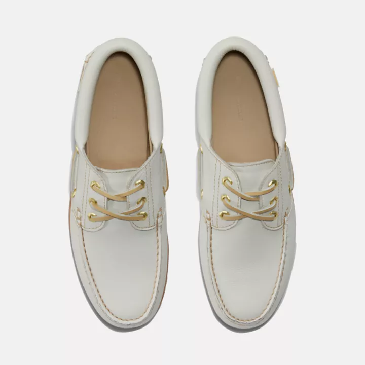Timberland x Aimé Leon Dore Authentics Three-Eye Boat Shoe for Men in White