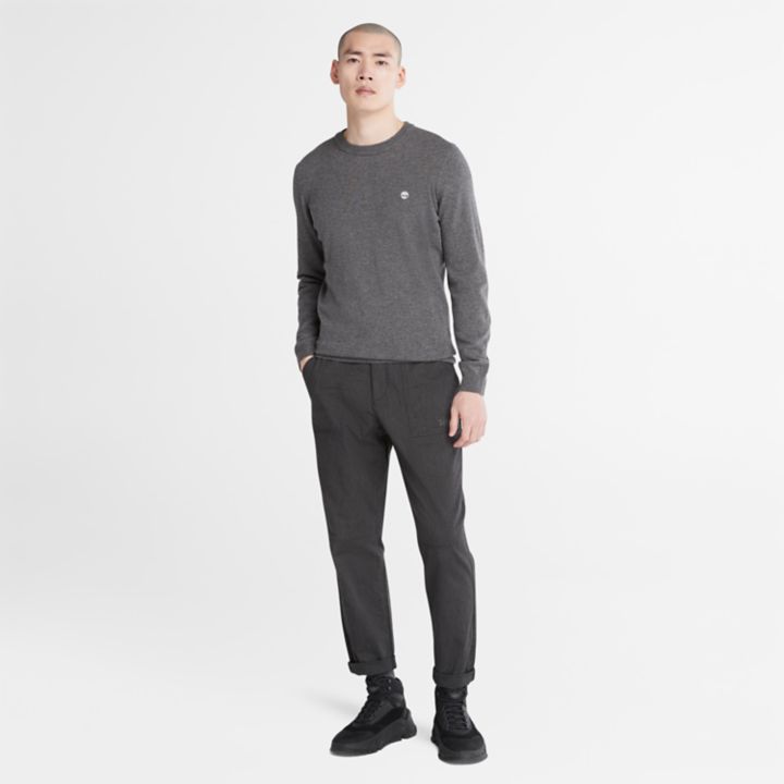 Cohas Brook Crewneck Jumper for Men in Dark Grey