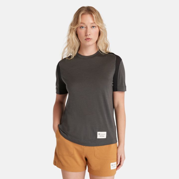 Timberland  x Icebreaker Merino ZoneKnit Tee for Women in Dark Grey