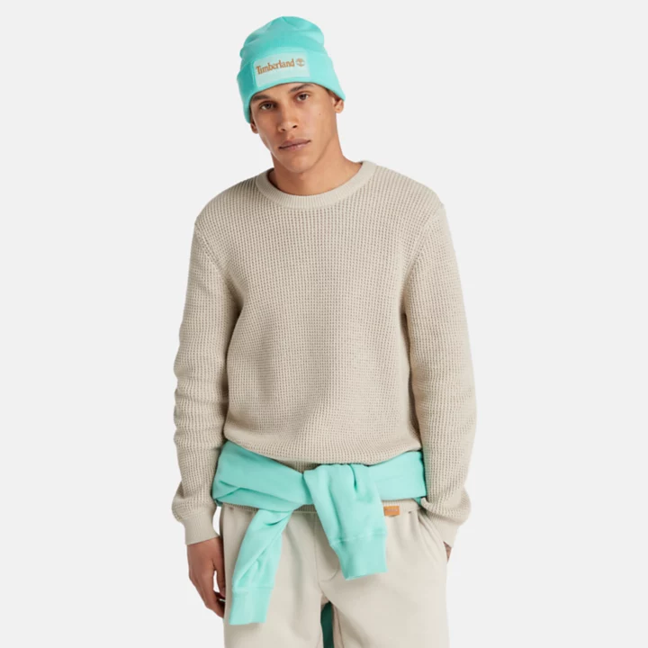 Tuck Crewneck Jumper for Men in Grey