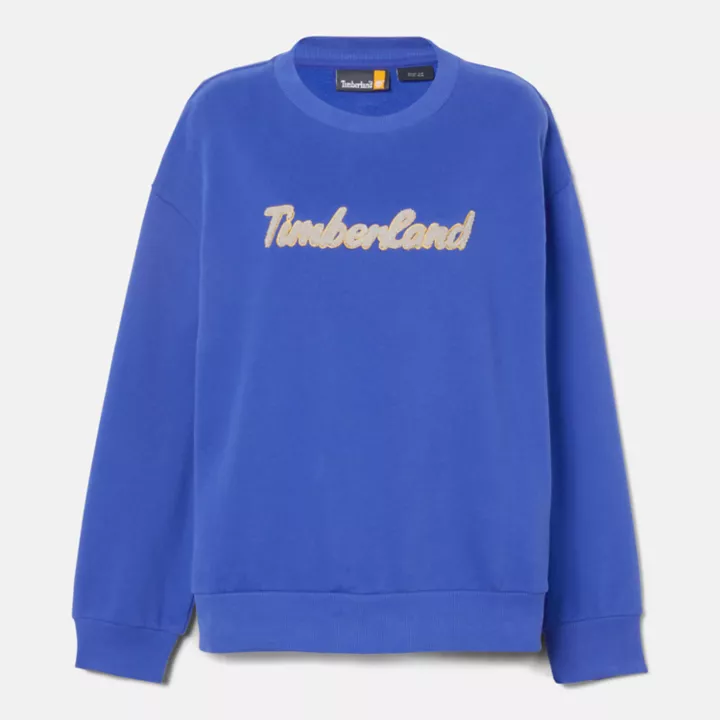 Logo Crewneck Sweatshirt for Women in Blue