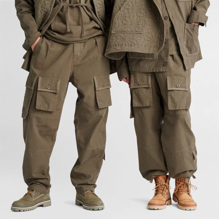 All Gender Timberland x CLOT Future73 Cargo Trousers in Dark Green