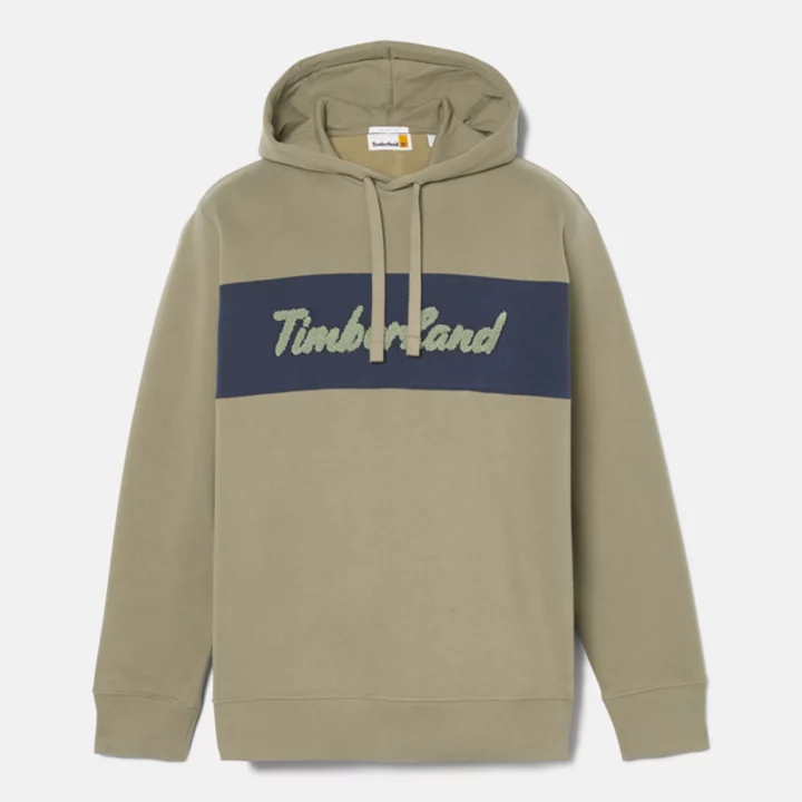 Cursive Hoodie for Men in Green