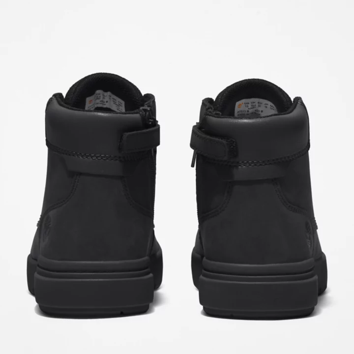 Seneca Bay 6 Inch Side-Zip Boot for Youth in Black