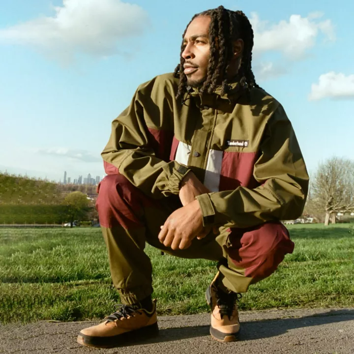 Water Repellent Anorak Jacket for Men in Green