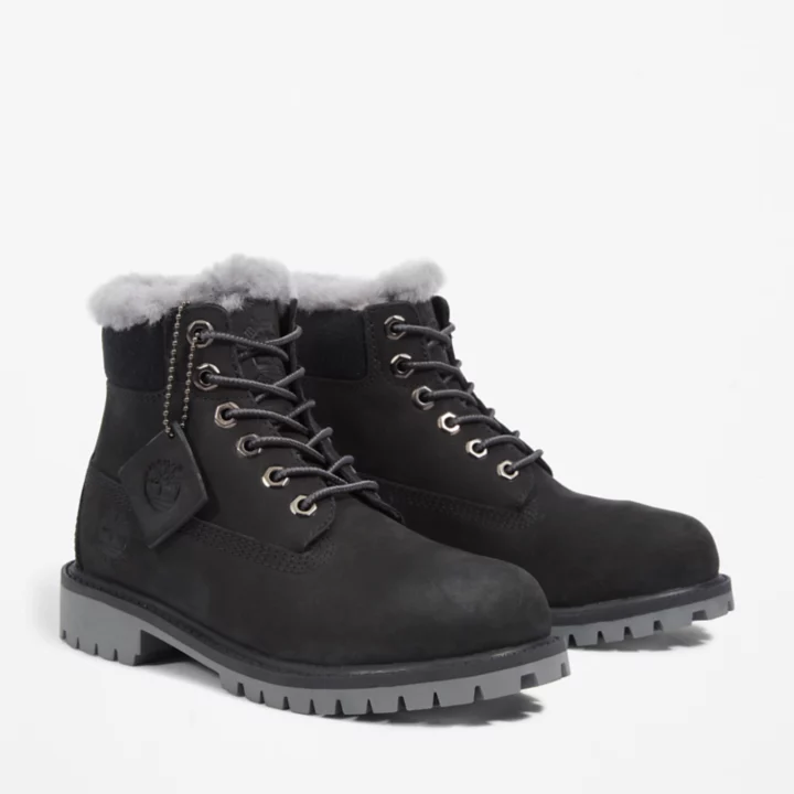 Timberland Premium 6 Inch Winter Boot for Junior in Black