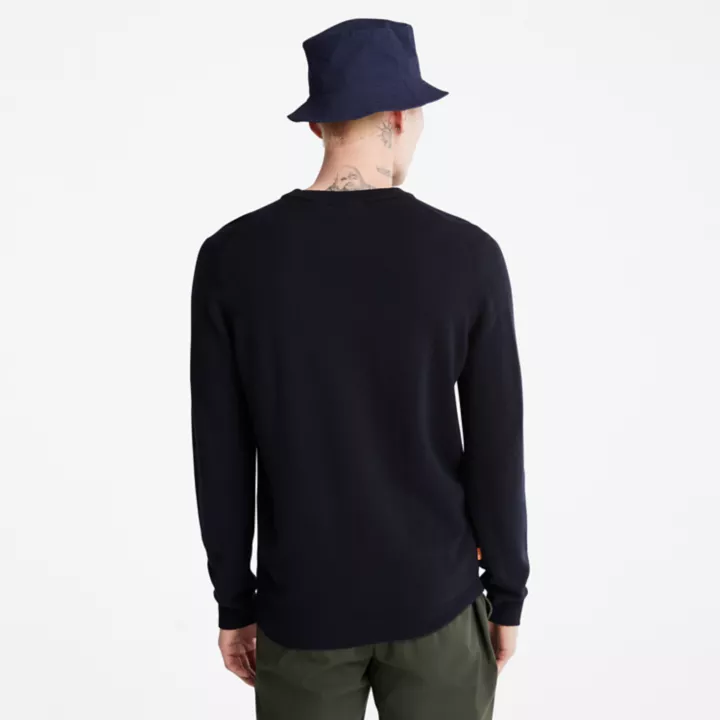 Cohas Brook Crewneck Jumper for Men in Navy