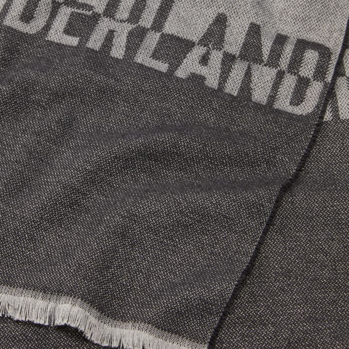 Split Colour Logo Scarf for Men in Light Grey