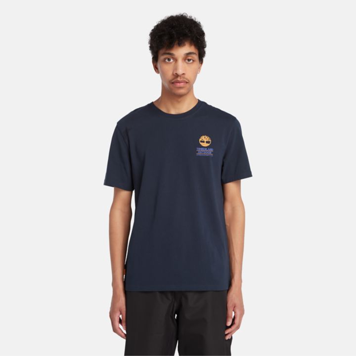 Outdoor Graphic T-Shirt for Men in Navy