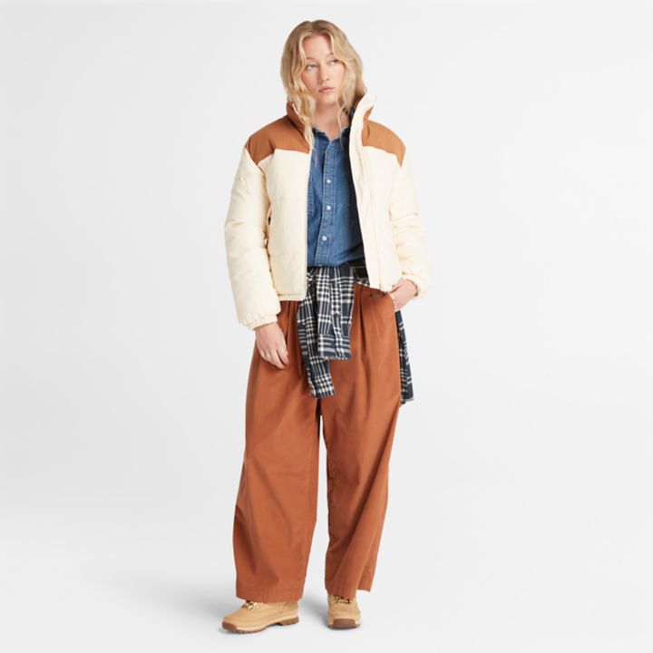 Needle Corduroy Trousers for Women in Terracotta