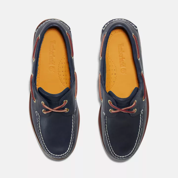 Classic Two-Eye Boat Shoe for Men in Blue