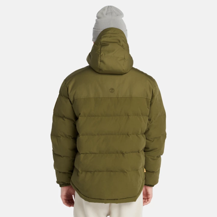 Mountain Welch Hooded Water Repellent Puffer Jacket for Men in Green