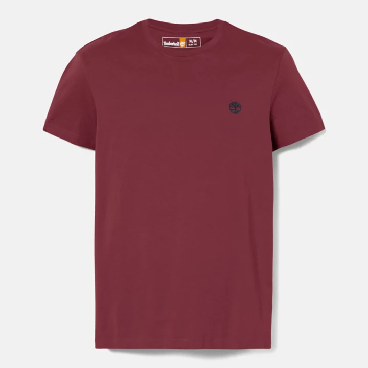 Dunstan River Crewneck T-Shirt for Men in Burgundy