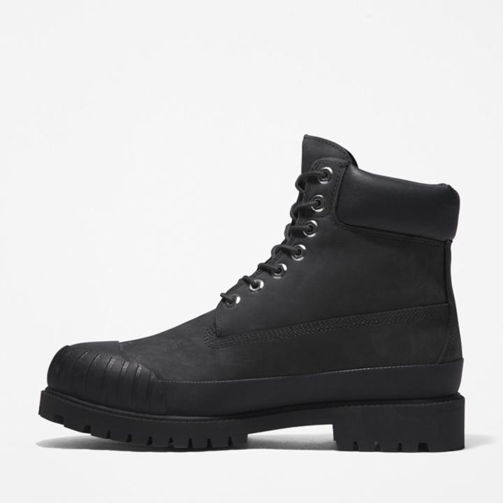 Bottine avec bout en caoutchouc 6-Inch Timberland Premium pour homme en noir