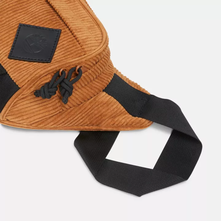 Cord Utility Sling Bag in Brown