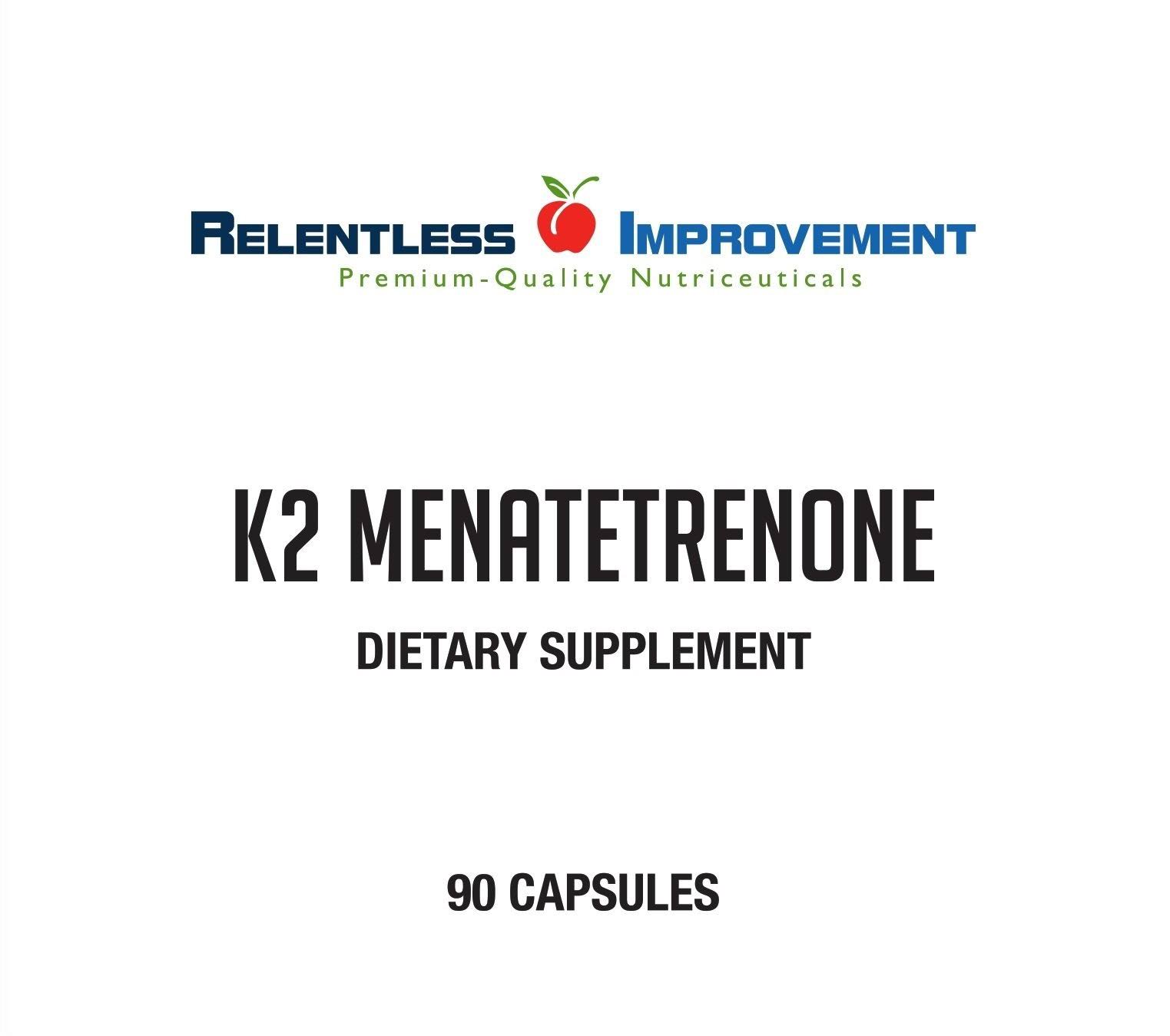 Relentless Improvement Vitamin K2 MK4 Vegan NaturallyDerived No