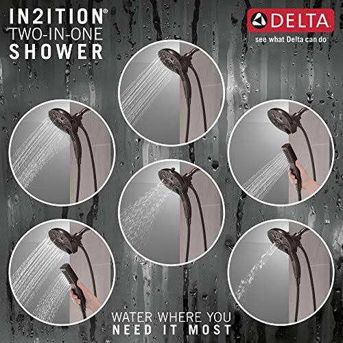 Delta In2ition 5Spray 6.06 in. Wall Mount Dual Shower Heads with