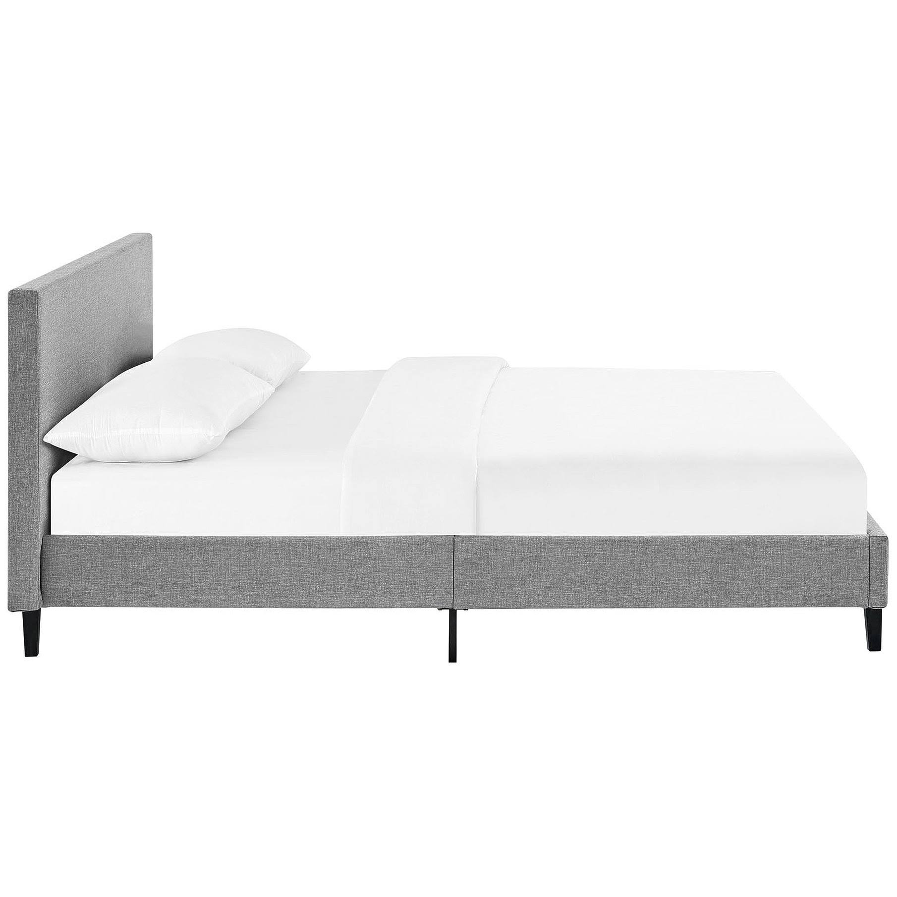 Modway MOD-5420-LGR Anya Bed Frame, Light Gray, Queen - Wellnestcares