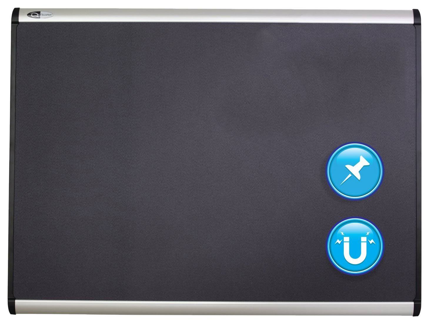 Quartet Prestige Plus Fabric Bulletin Board, 4' x 3', Aluminum