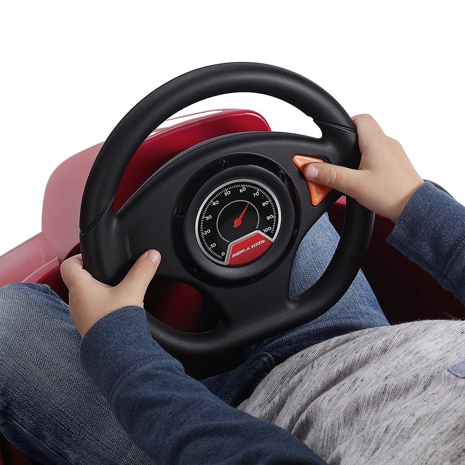 Radio Flyer Grow with Me Racer Battery Powered Ride on with Parent