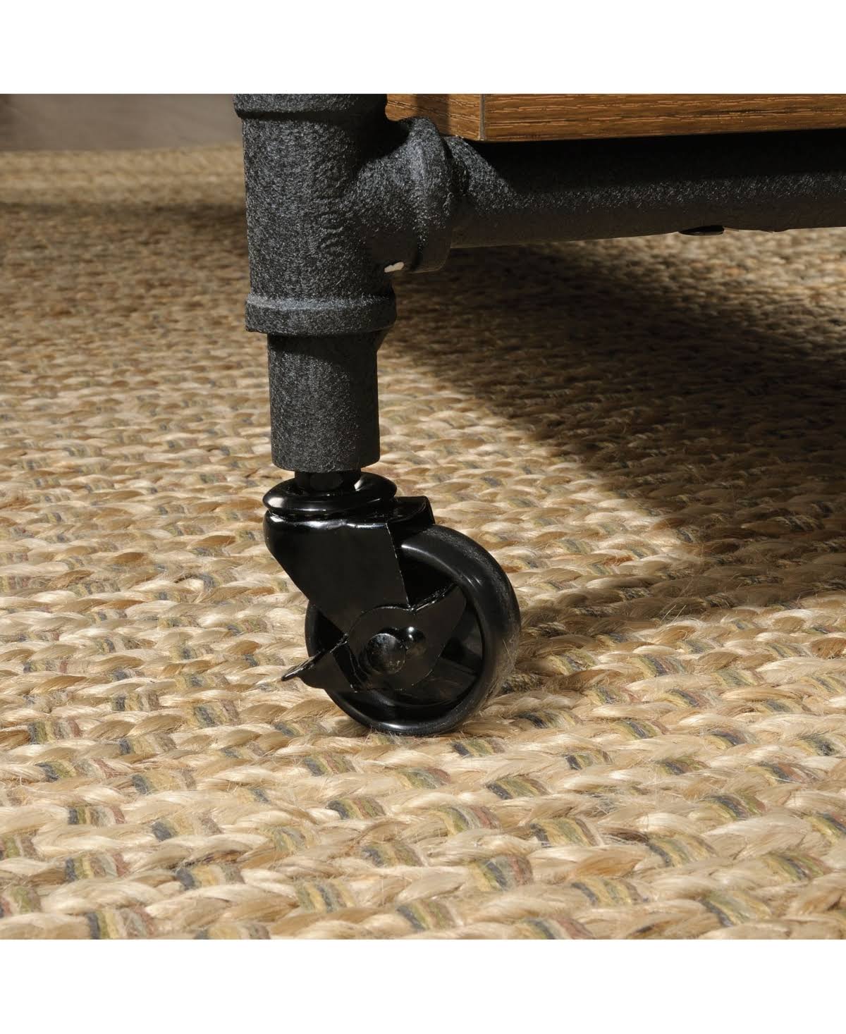 Sauder Iron City Coffee Table Checked Oak Wellnestcares