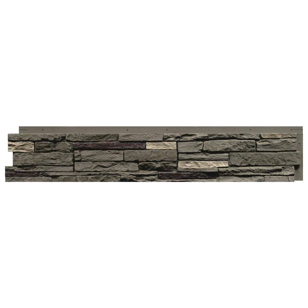 NextStone Polyurethane Faux Stone Panel - Slatestone - Pewter (8 Panels ...