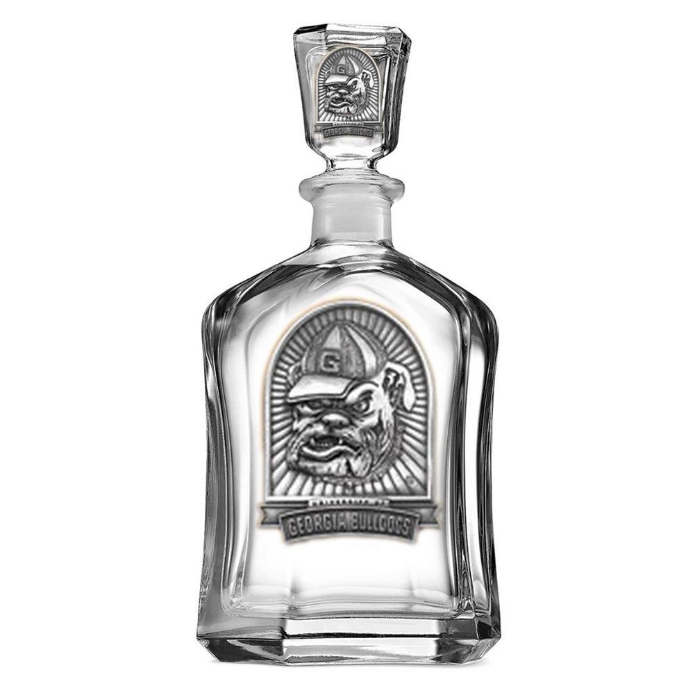 Bulldogs UGA Decanter Whiskey Liquor Bottle Wellnestcares