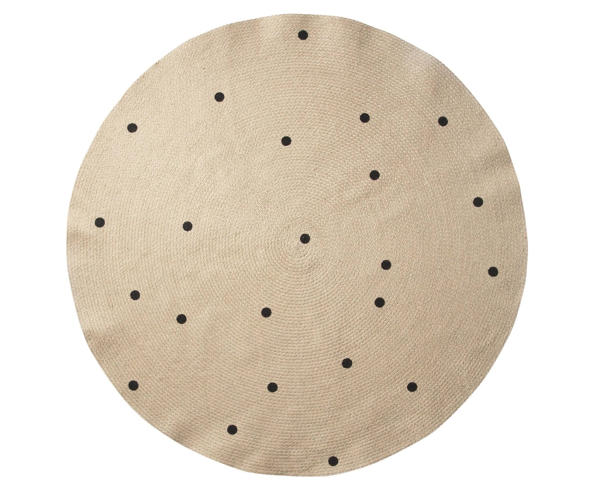 Jute Carpet Black Dots Large Ferm Living Wellnestcares