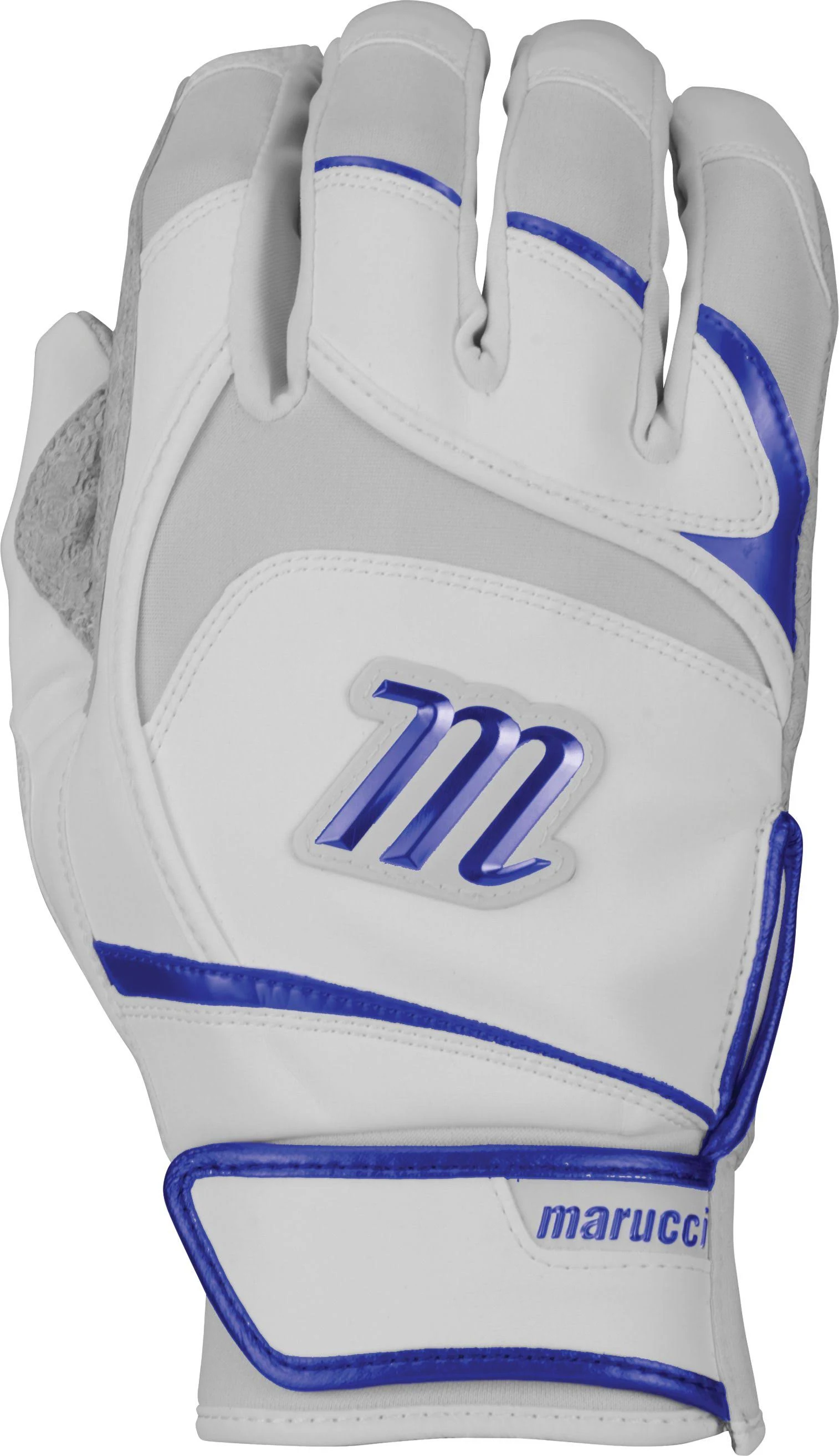 Marucci Pittards Signature Adult Batting Gloves White/Royal Large