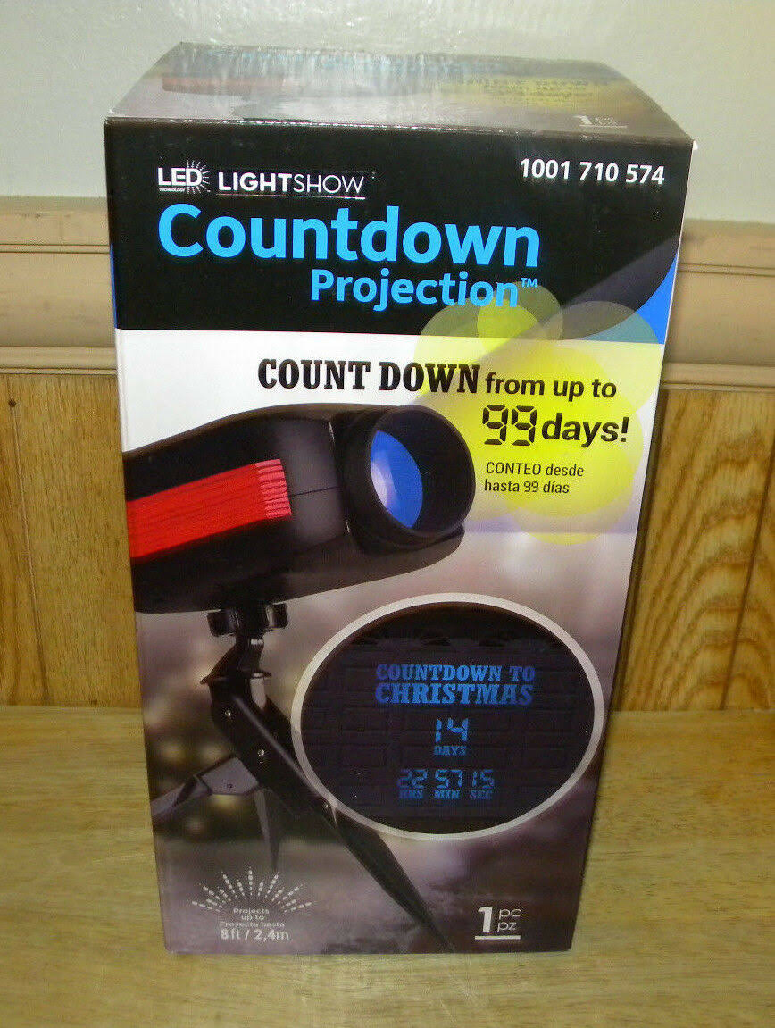 Gemmy LED Lightshow Countdown Projection Blue Light Wellnestcares