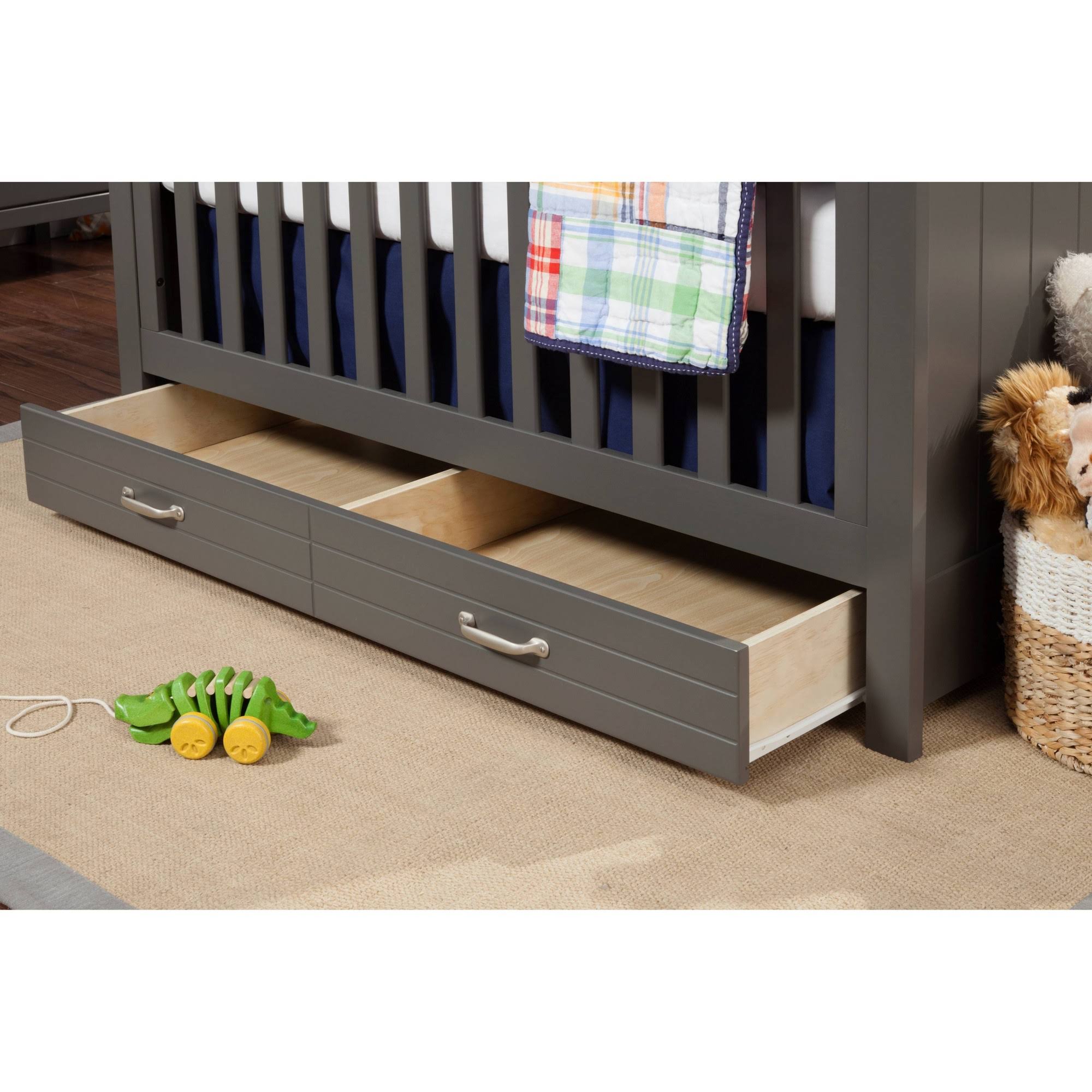 Davinci Asher 3 in 1 Convertible Crib, Slate Wellnestcares