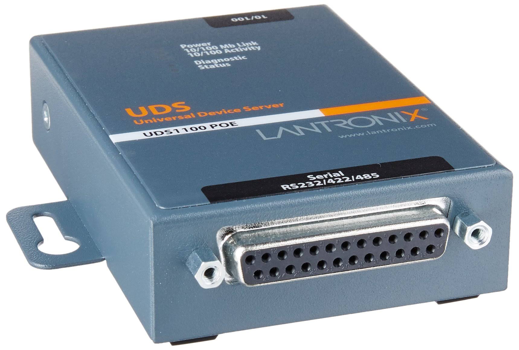Lantronix Device UDS1100 One Port Serial RS232/RS422/RS485) to IP UL864 Power Over