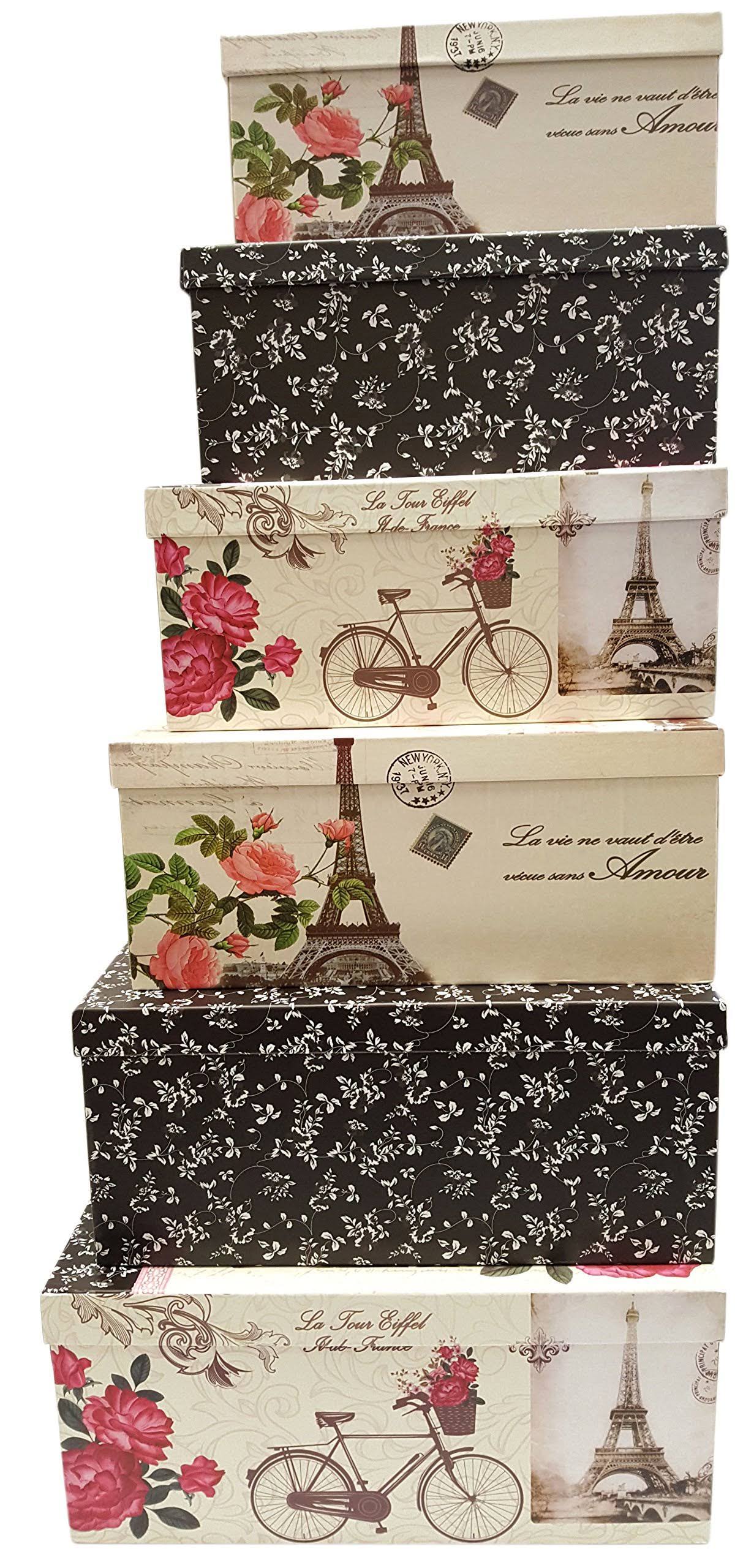 Alef Elegant Decorative Themed Extra Large Nesting Gift Boxes -6 Boxes ...