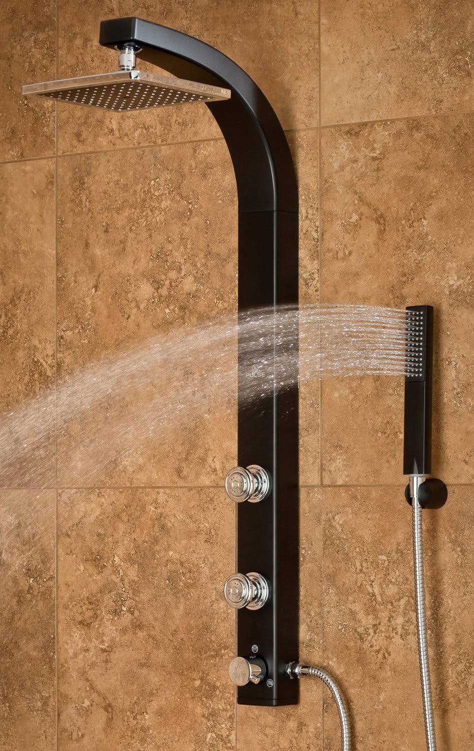 Pulse ShowerSpas 1020 Splash Shower System, Black Wellnestcares