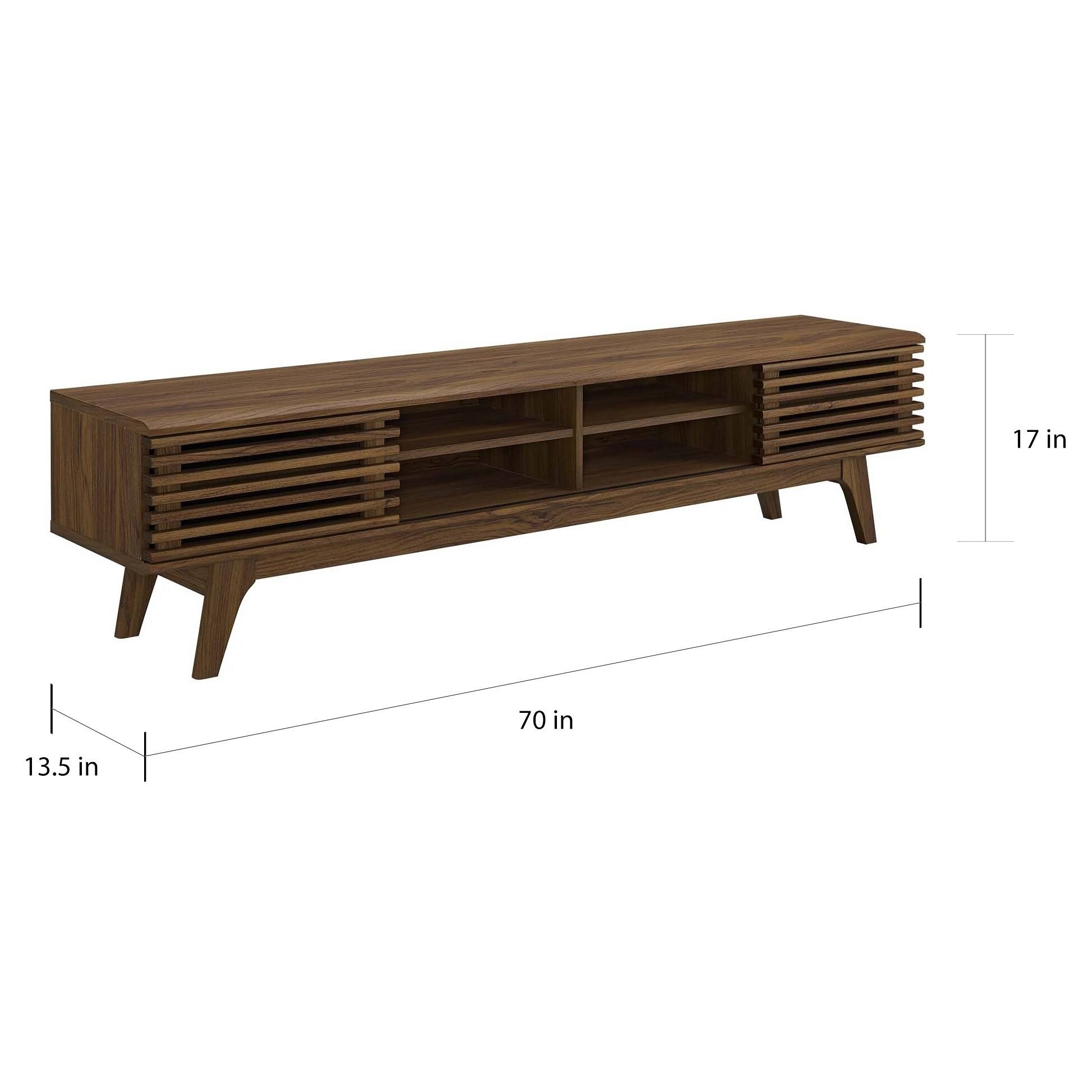 Carson Carrington Espoo 70-Inch Entertainment Center TV Stand - Walnut ...