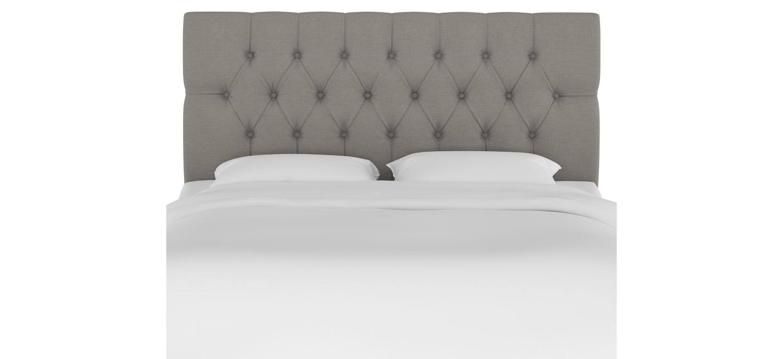 Skyline Tufted Linen Upholstered Headboard Gray - Wellnestcares