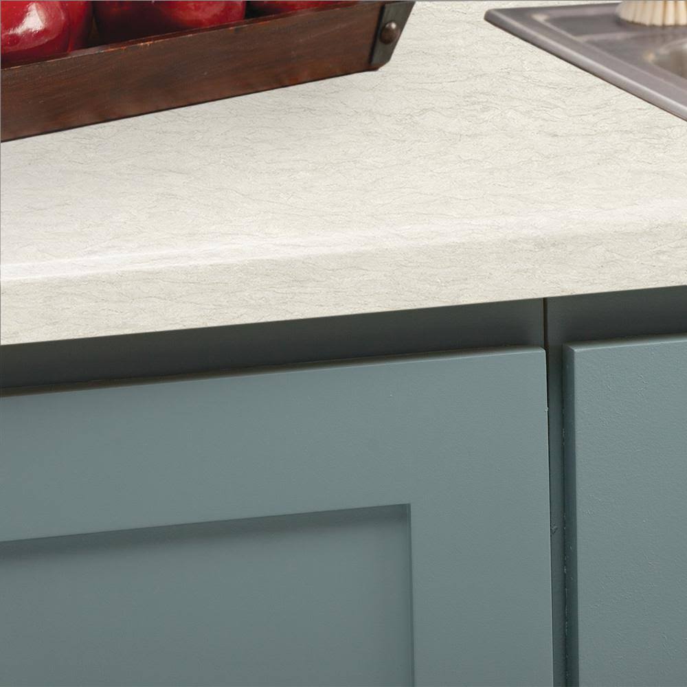 Hampton Bay 10 Ft Laminate Countertop In White Cascade With Tempo Edge