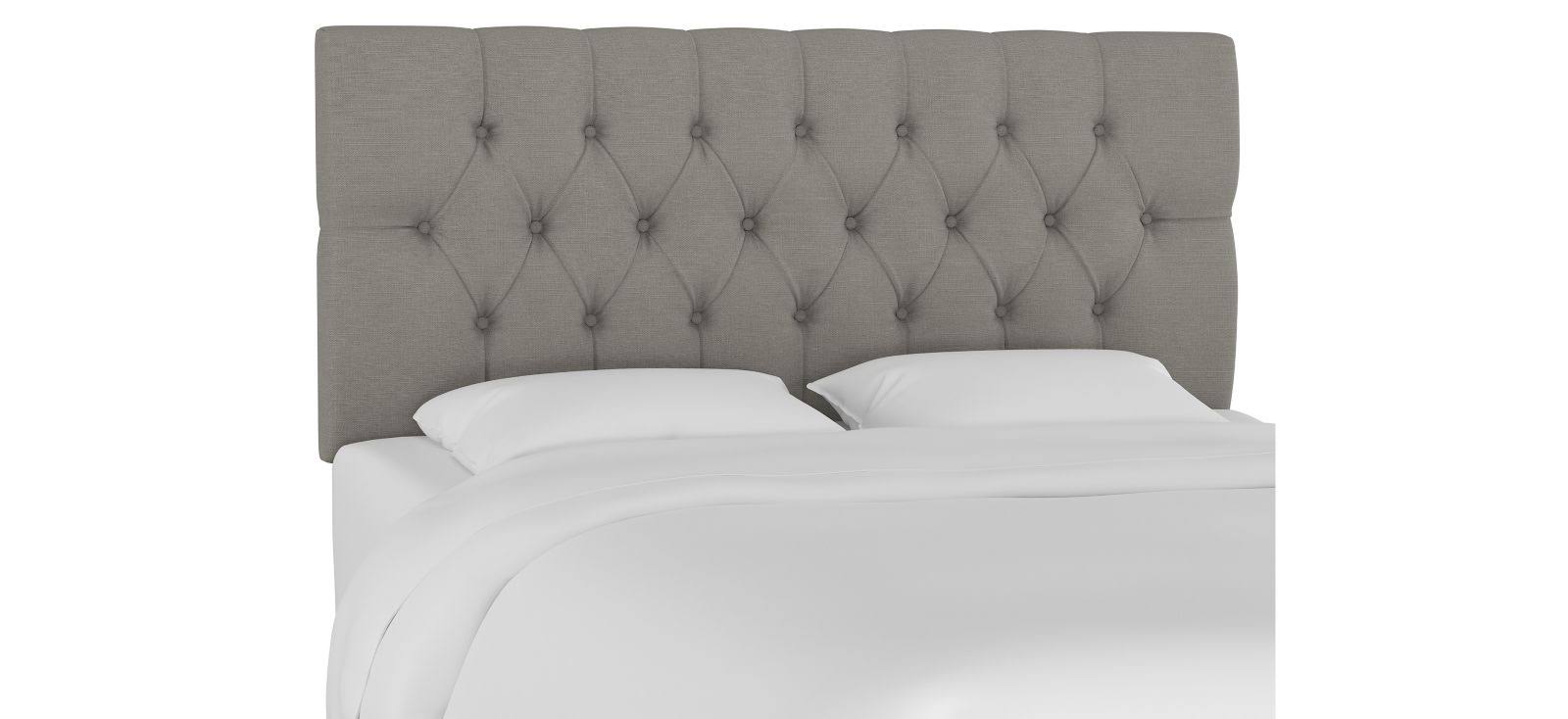 Skyline Tufted Linen Upholstered Headboard Gray - Wellnestcares