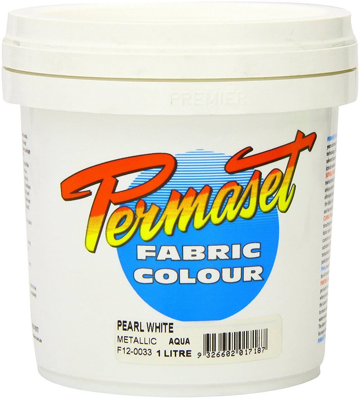 Permaset Aqua 1 Litre Fabric Printing Ink Pearl White Wellnestcares