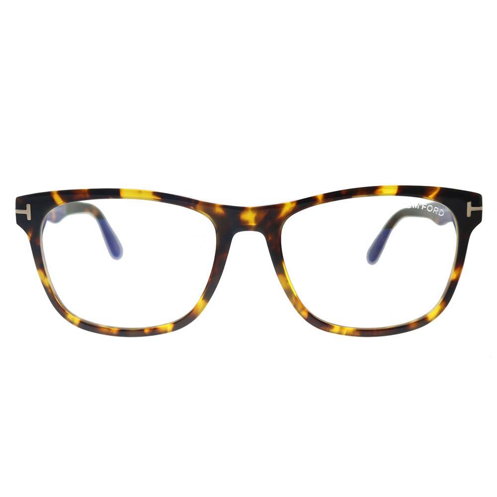 Tom Ford FT5662 B Eyeglasses 056 Shiny Vintage Havana/ Blue Block ...