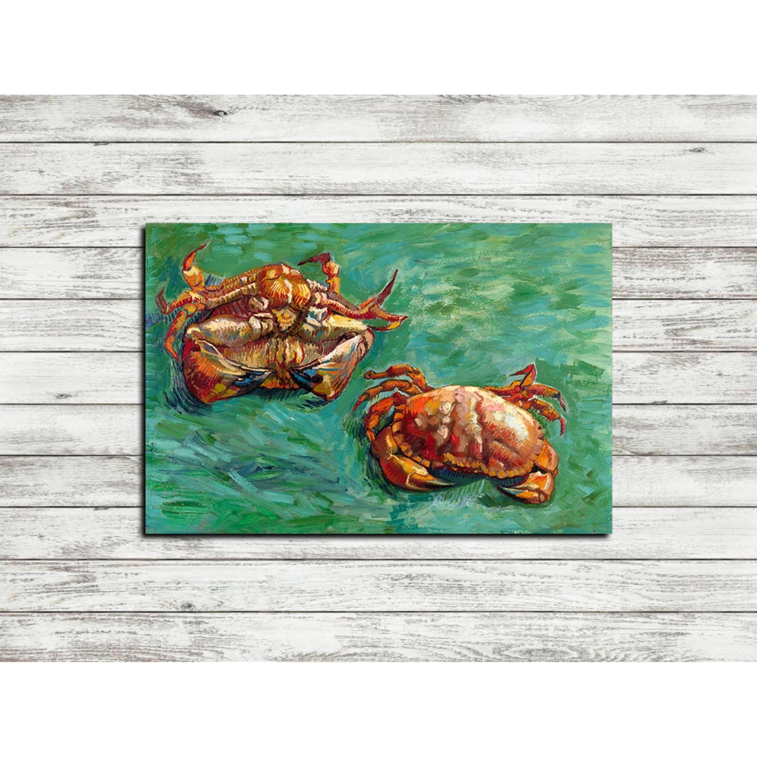 Epic Graffiti Two Crabs by Vincent Van Gogh Giclee Canvas Wall Art ...