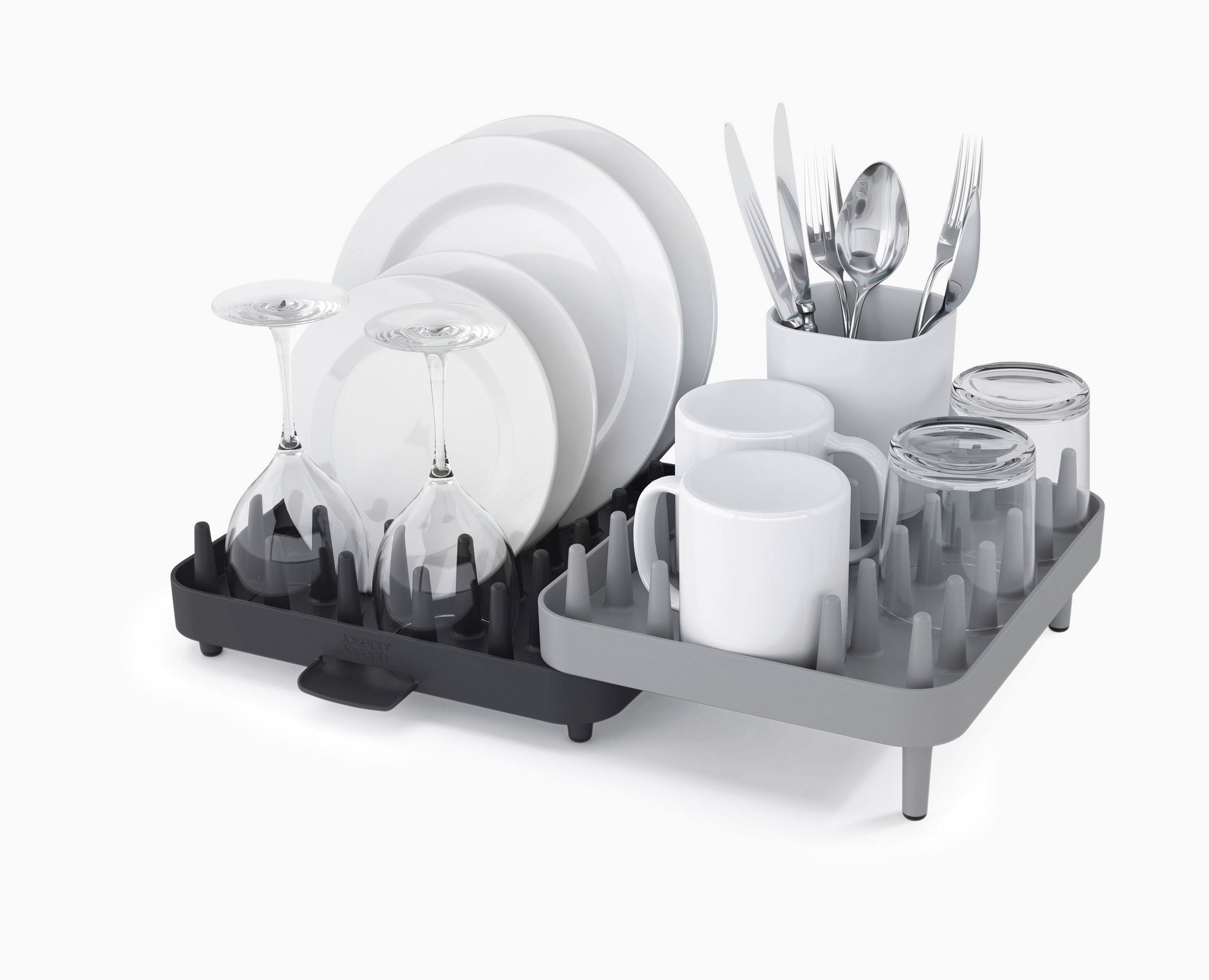 Joseph Joseph Connect 3 Piece Dish Drainer Grey Wellnestcares