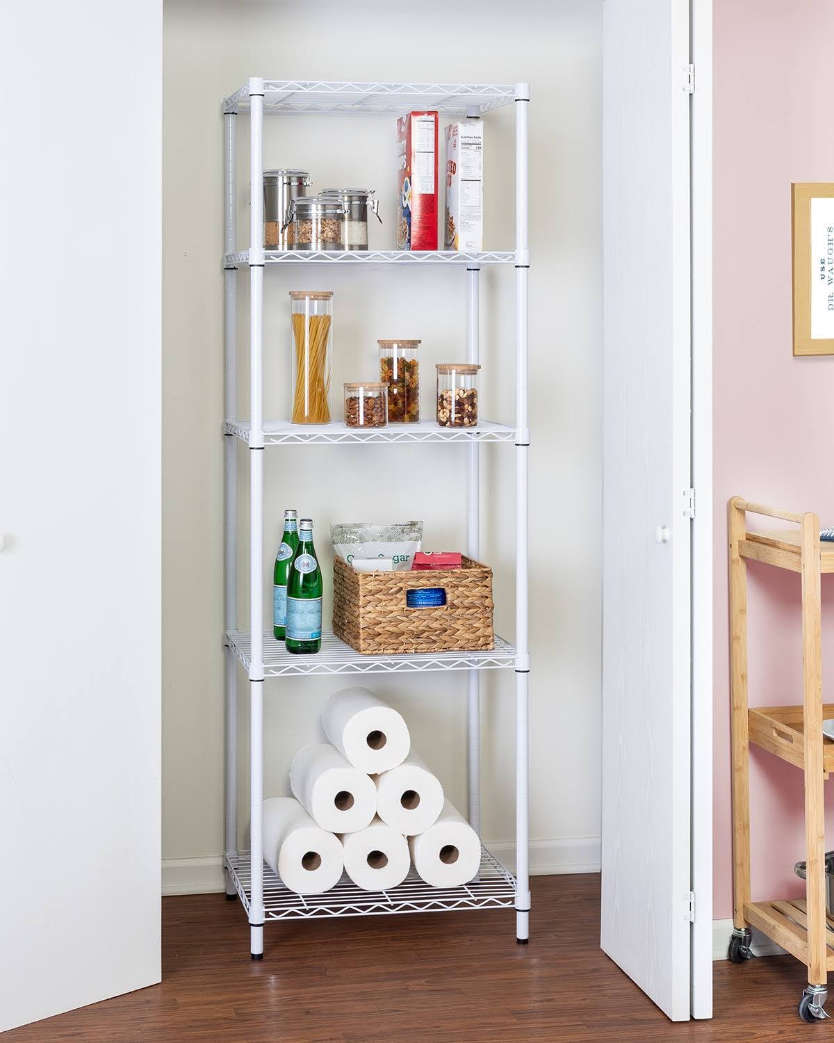 Honey Can Do 5Tier Shelving Unit White Wellnestcares