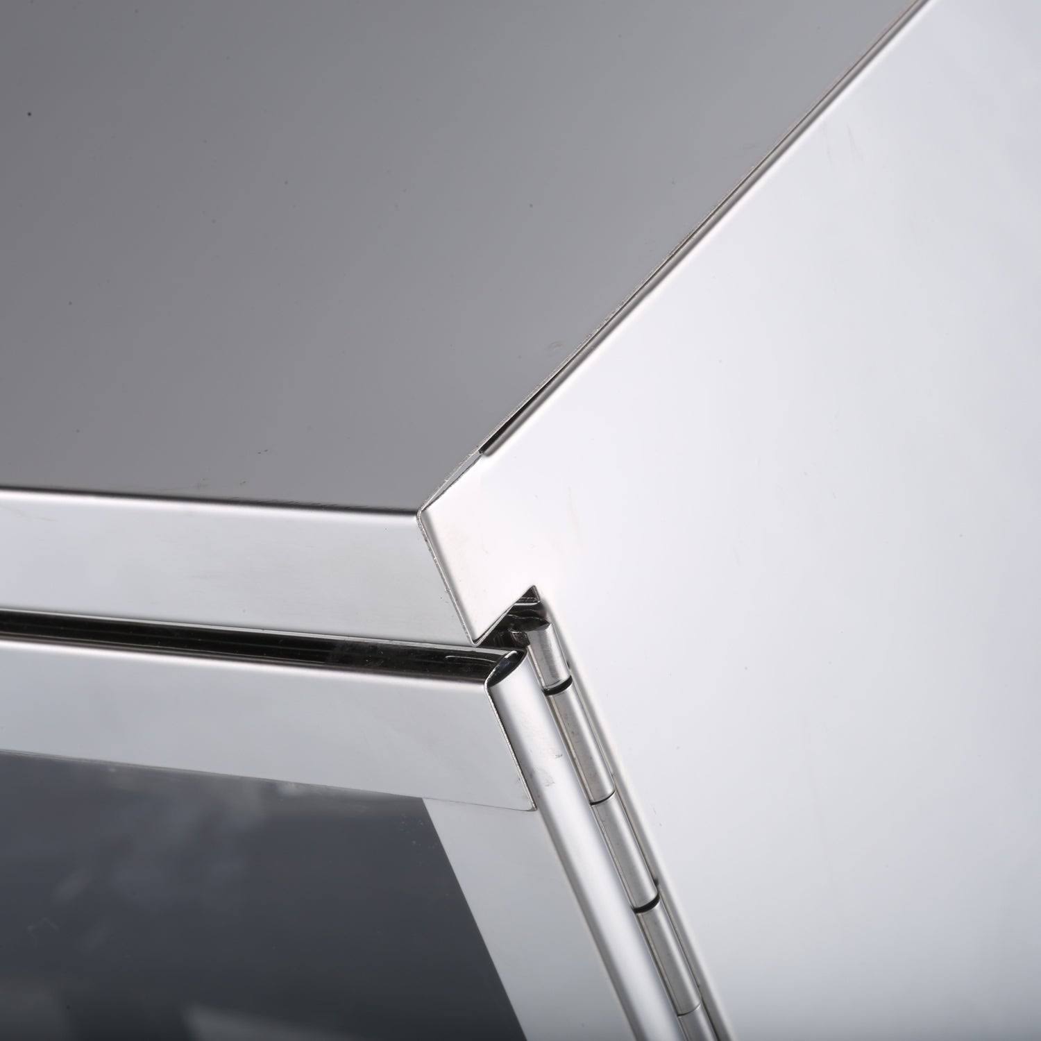 Vertical 24x22 Stainless Steel Bathroom Wall Mounted Glass