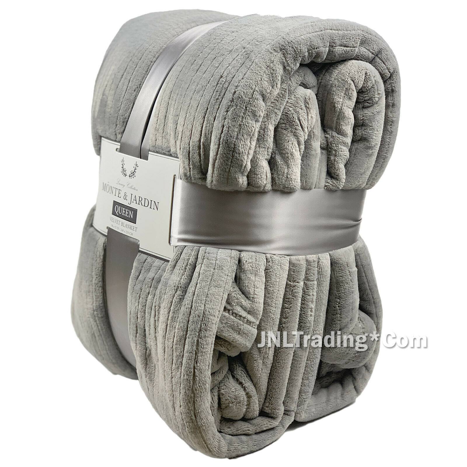 Monte u0026 Jardin Etched Blanket Grey (Queen) Wellnestcares