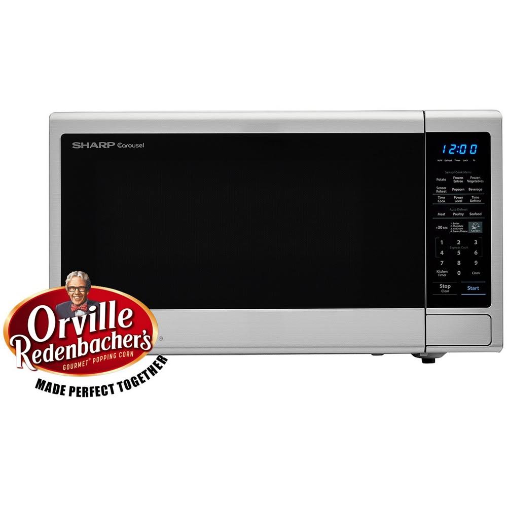 SMC1443CM Sharp 1.4 Cu. ft. 1000W Black Carousel Countertop Microwave Wellnestcares