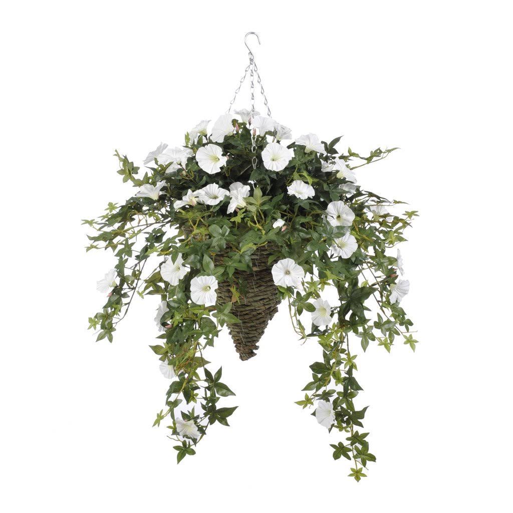 House of Silk Flowers Inc. Artificial Morning Glory Hanging Plant in