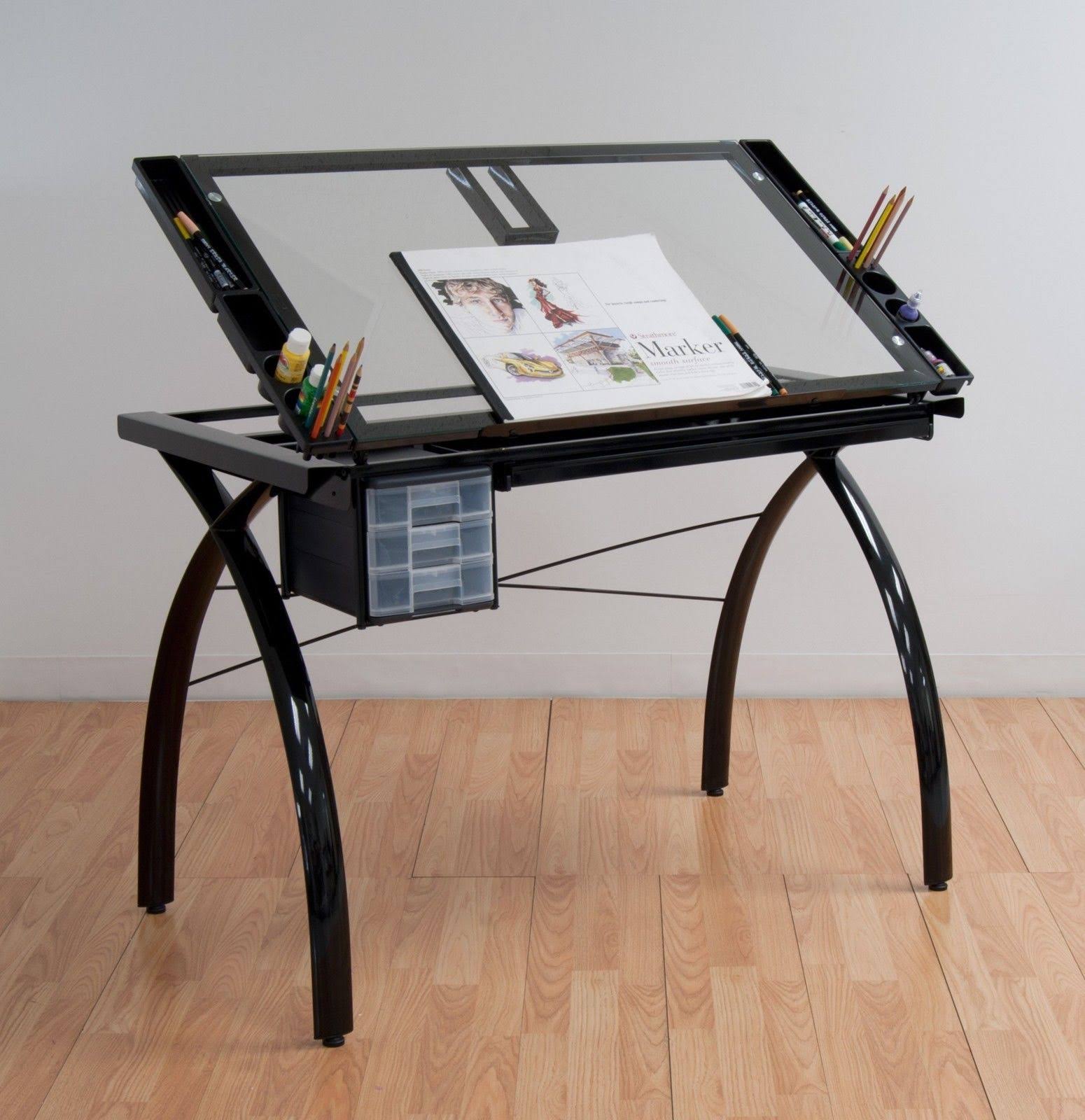 Studio Designs 10072 Futura Craft Station Black Clear Glass Studio Designs 10072 Futura Craft Station Black Clear Glass