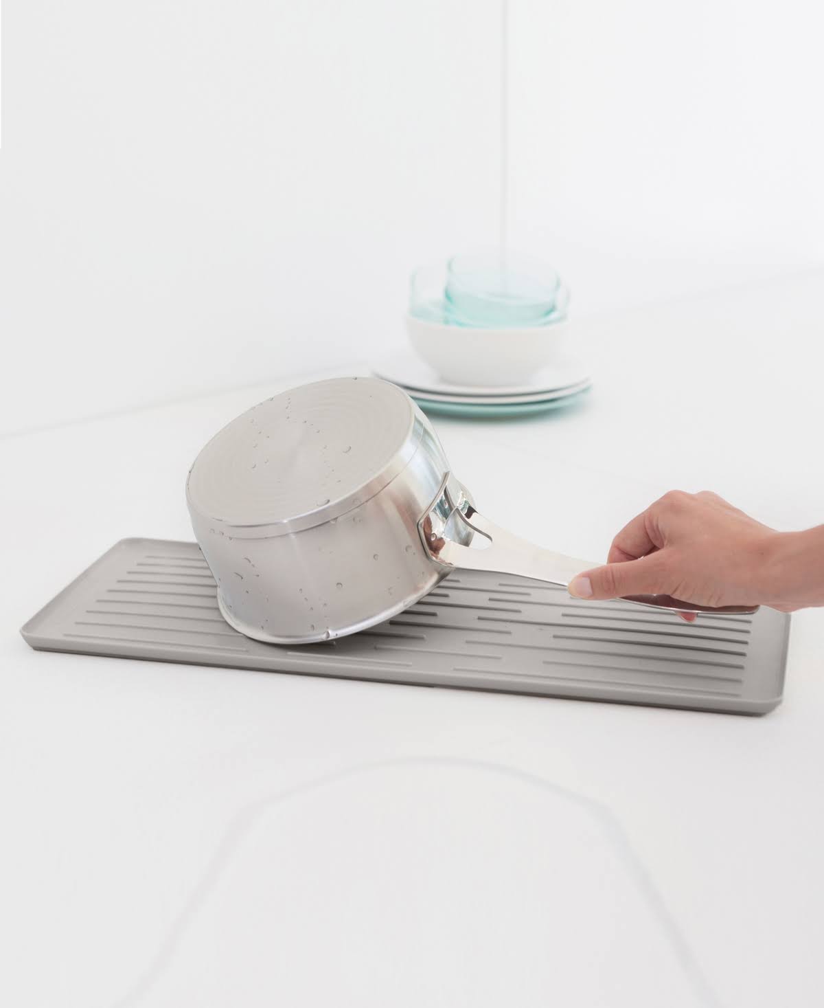 Brabantia Compact Dish Drying Rack Mid Grey Wellnestcares